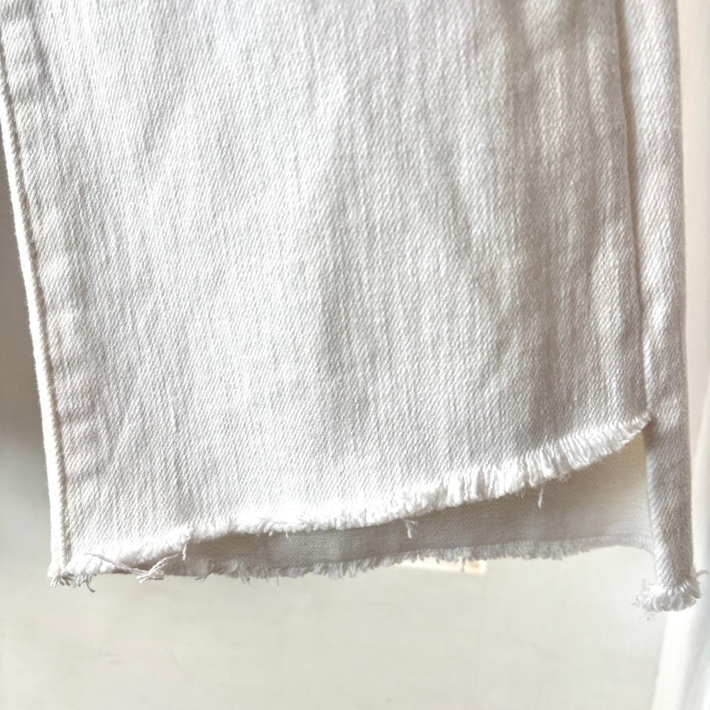 MOTHER The Insider Crop Step Fray White Jeans In Fairest Of Them All Size 24 - Picture 8 of 16